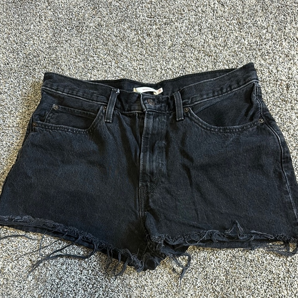 Black Denim Women's Shorts